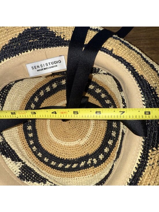 $192 Sensi Studio Montana Beach Hat Natural Beige straw Ecuadorian Frayed Sunhat main image 9